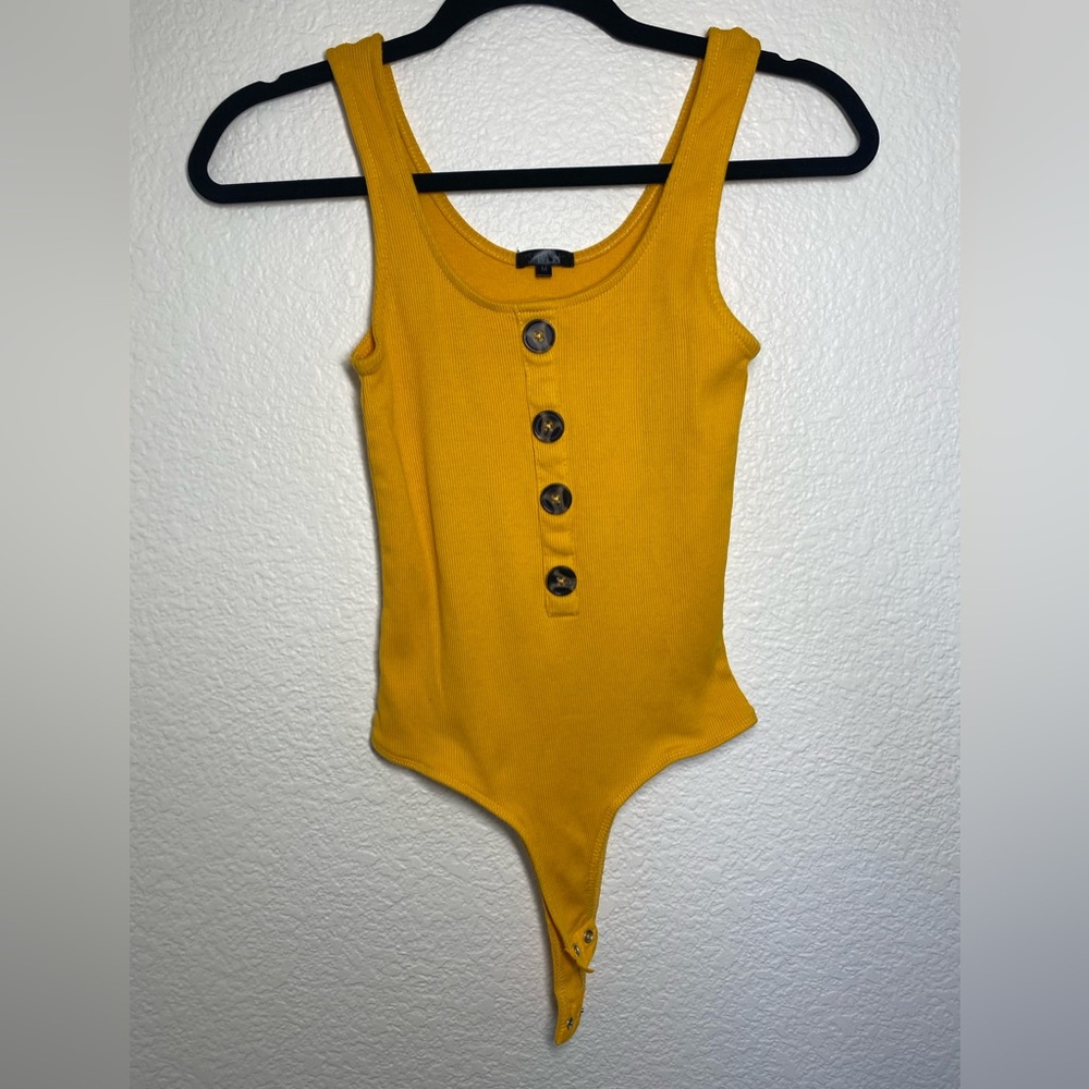 Splash Yellow Buttoned Bodysuit